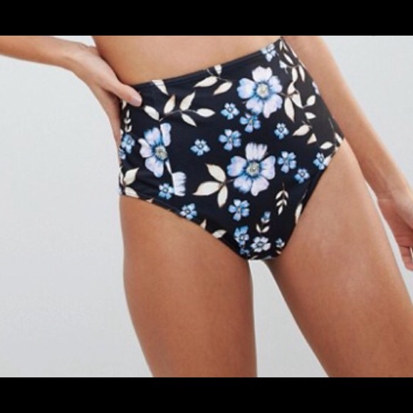 ASOS swim high waist full brief bikini bottom NWT - Picture 3 of 8